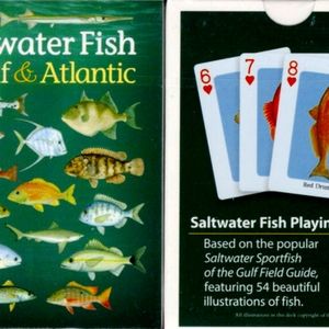 RARE SALTWATCH FISH IN GULF & ALANTIC IMAGES ON PLAYING CARDS